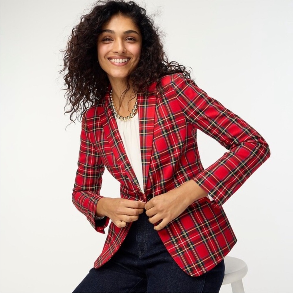 J Crew Factory Tartan Plaid Blazer